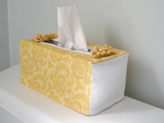 Tissue Box Cover DIY
 Home Design Looked Luxury with DIY Home Decor