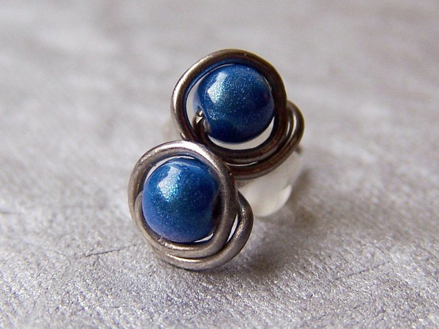 Titanium Earrings For Sensitive Ears
 pure titanium post stud earrings blue for sensitive ears