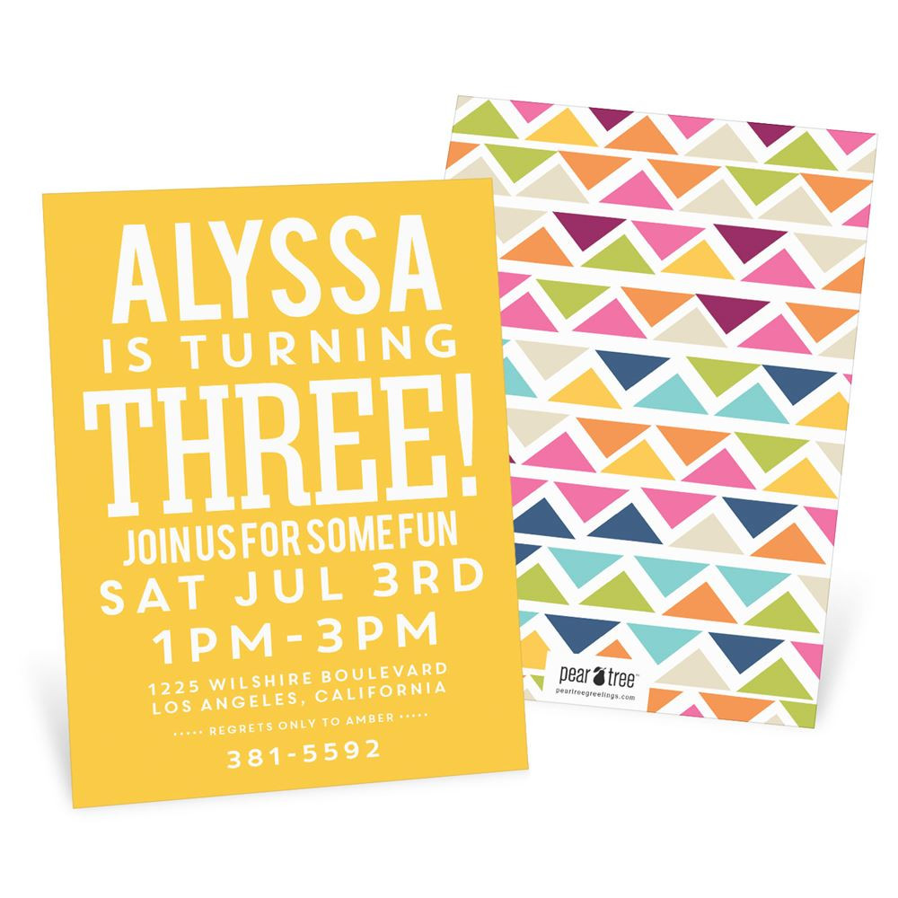 Toddler Birthday Invitations
 Multicolor Mosaic Kids Birthday Invitations