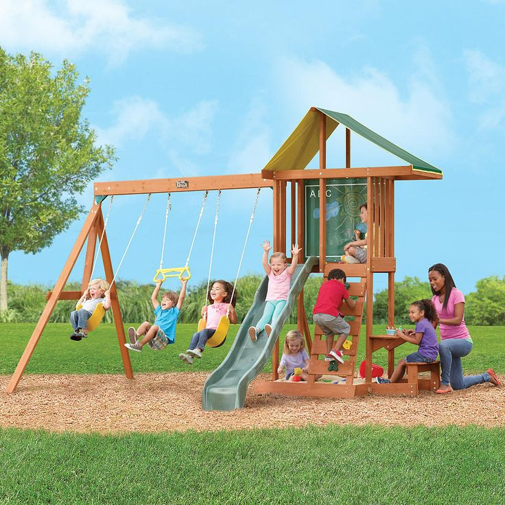 Toys R Us Backyard Playsets
 Springfield II Wood Swing Set Big Backyard Toys "R" Us