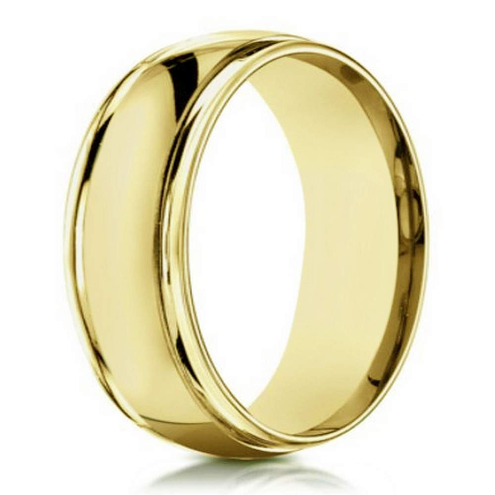 Traditional Wedding Bands
 14 K yellow gold traditional wedding band for men