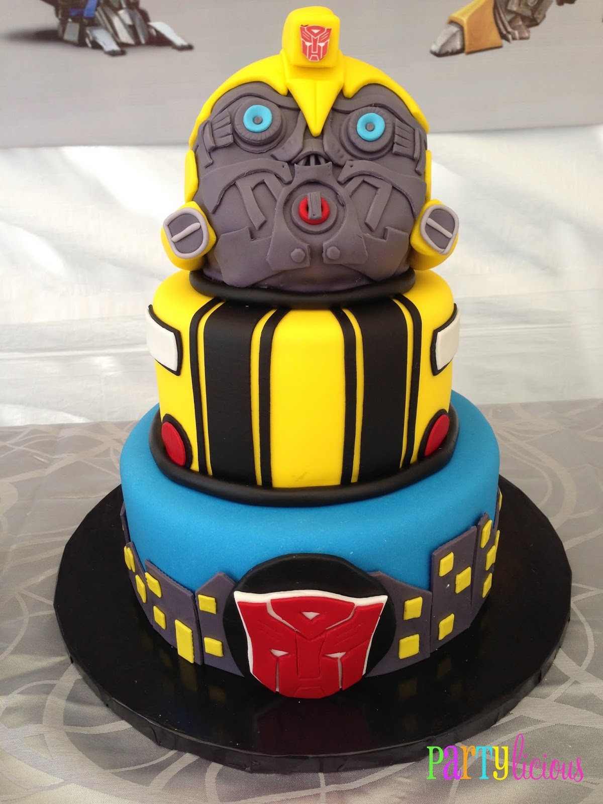 Transformer Birthday Cakes
 Partylicious Events PR Transformers Birthday Bash