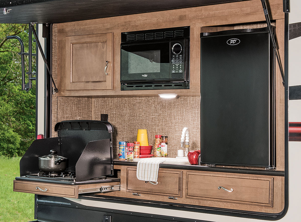 Travel Trailer Outdoor Kitchen
 Spree S333BHK Luxury Lightweight Travel Trailer