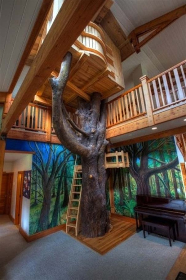 Treehouse Bedroom For Kids
 33 Simple and Modern Kids Tree House Designs