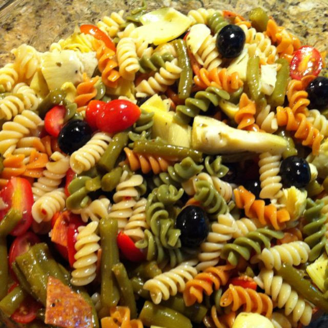 Tri Color Rotini Pasta Salad Recipe
 Pasta Salad barilla tri colored rotini cooked add green