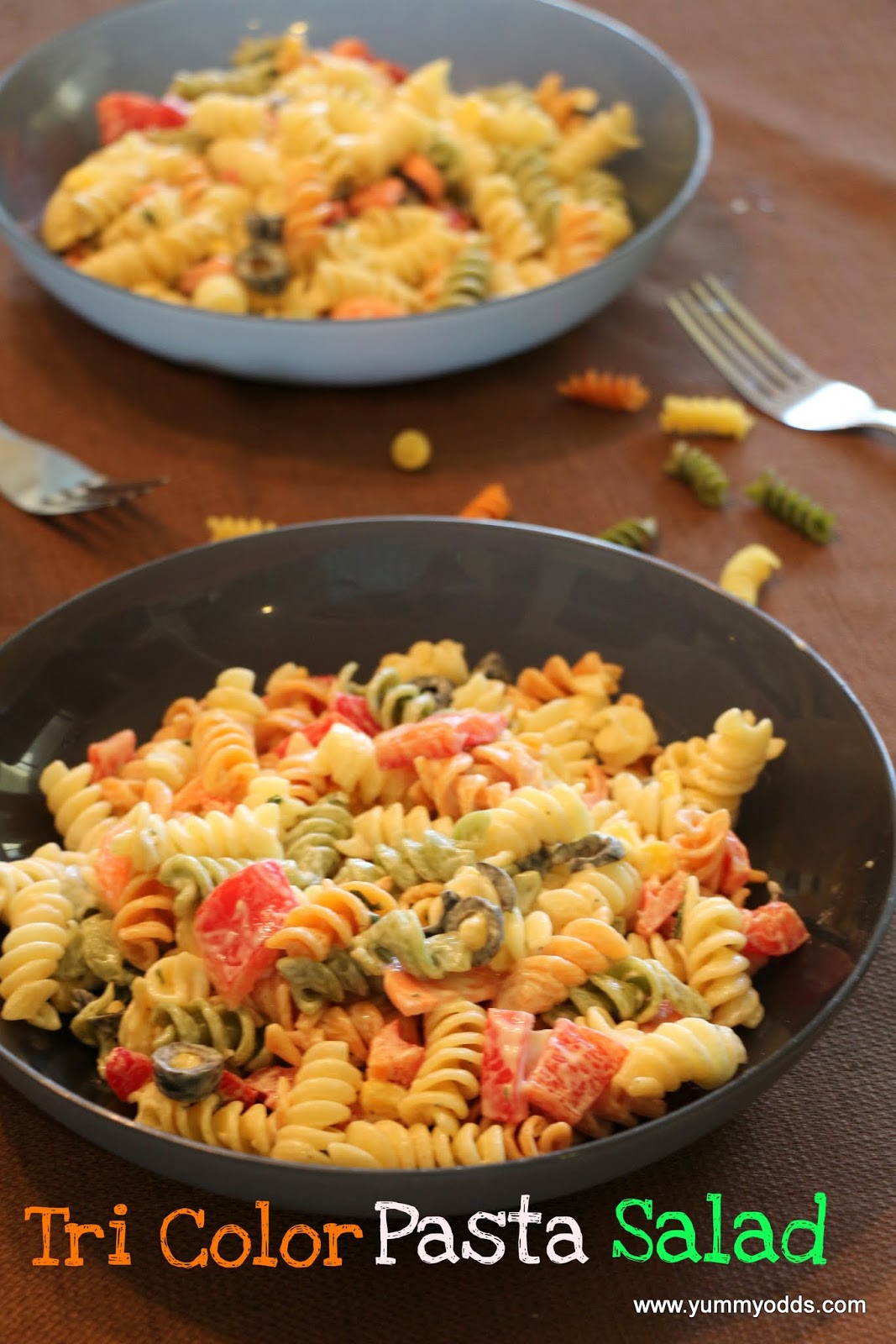 Tri Color Rotini Pasta Salad Recipe
 Yum Yum Yum Tri Color Rotini Pasta Salad