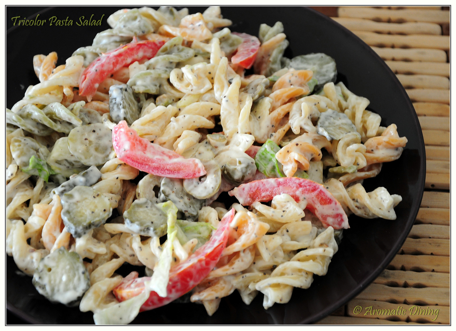 Tri Color Rotini Pasta Salad Recipe
 Creamy Tricolor Rotini Pasta Salad