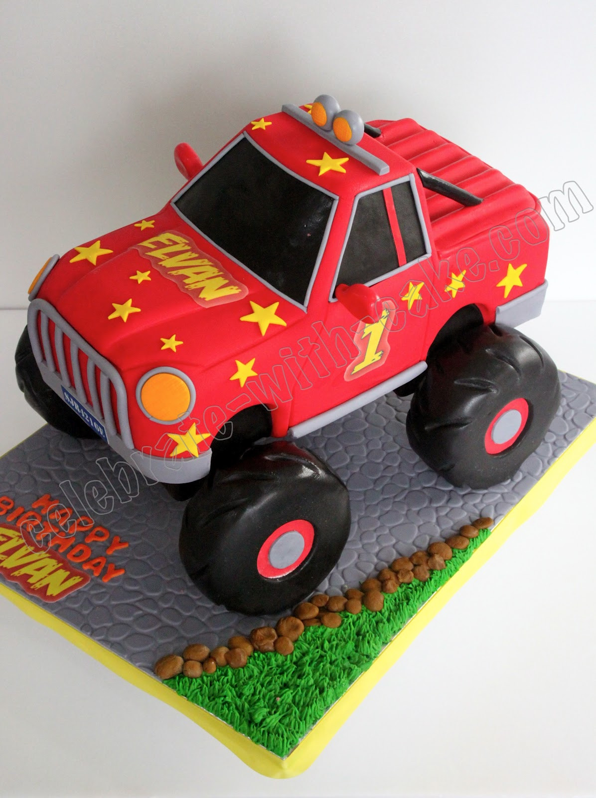 Truck Birthday Cakes
 Celebrate with Cake Monster Truck Cake