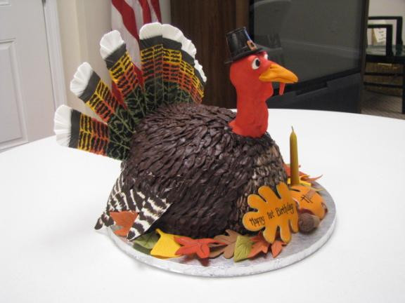 Turkey Birthday Cake
 Thanksgiving Turkey Cakes 23 Pics