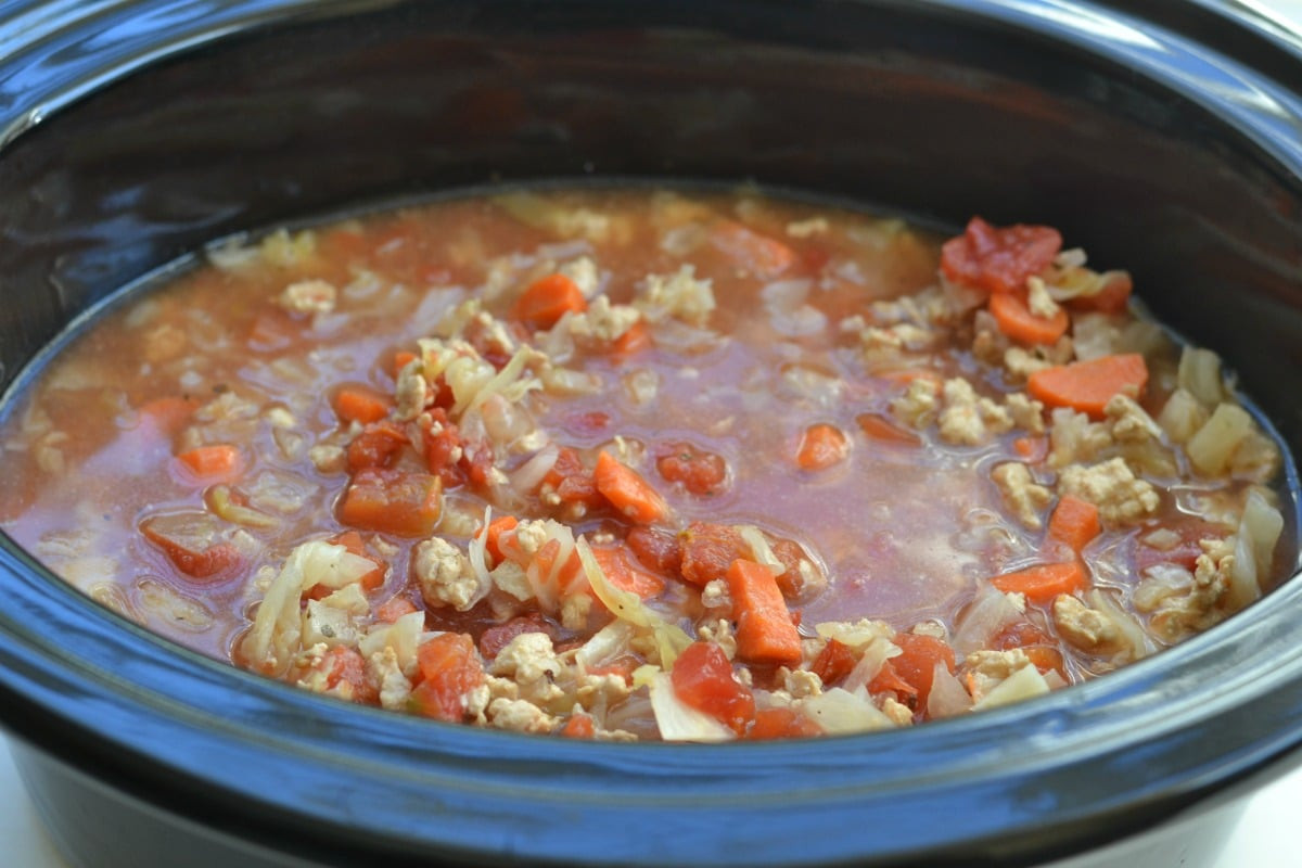 Turkey Cabbage Soup
 Slow Cooker Turkey Cabbage Soup