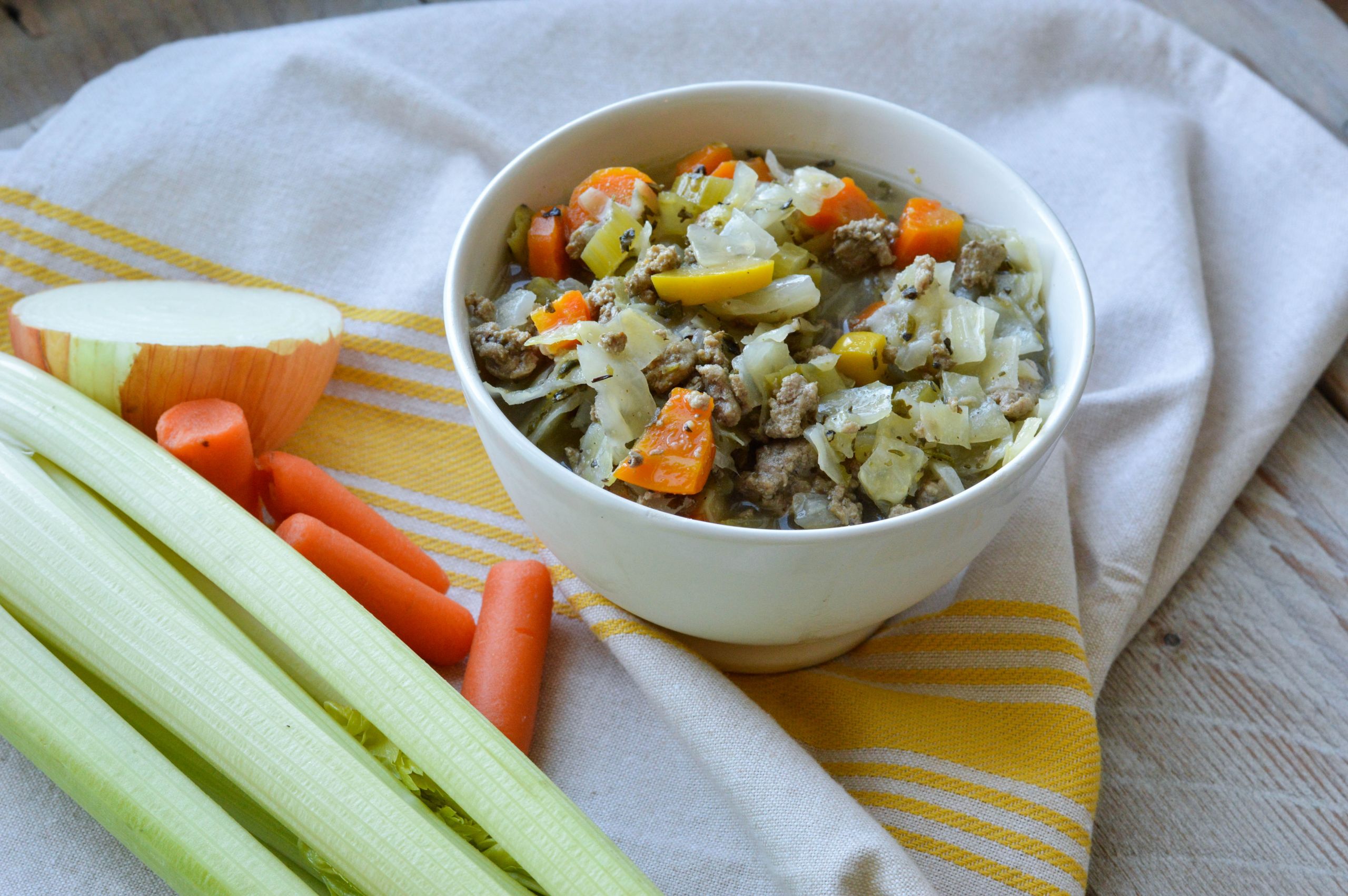 Turkey Cabbage Soup
 Turkey and Ve able Cabbage Soup