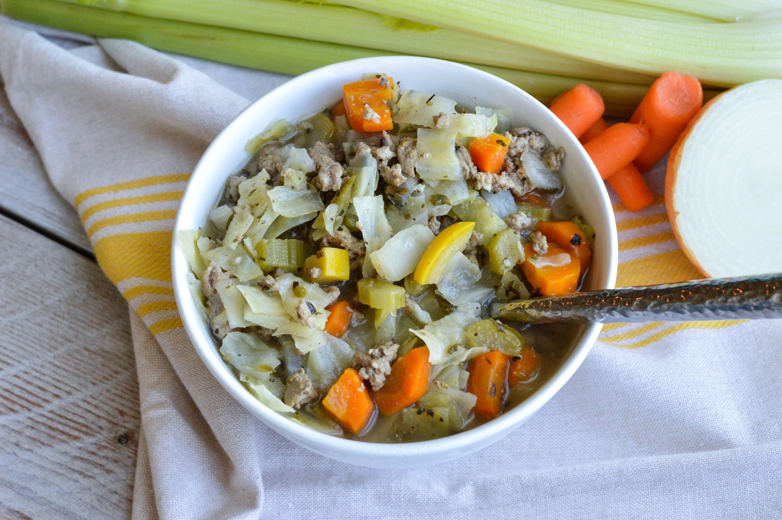 Turkey Cabbage Soup
 Turkey and Ve able Cabbage Soup