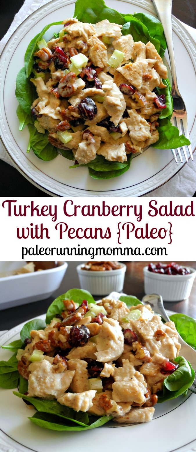 Turkey Salad With Cranberries
 Paleo Turkey Cranberry Salad with Pecans