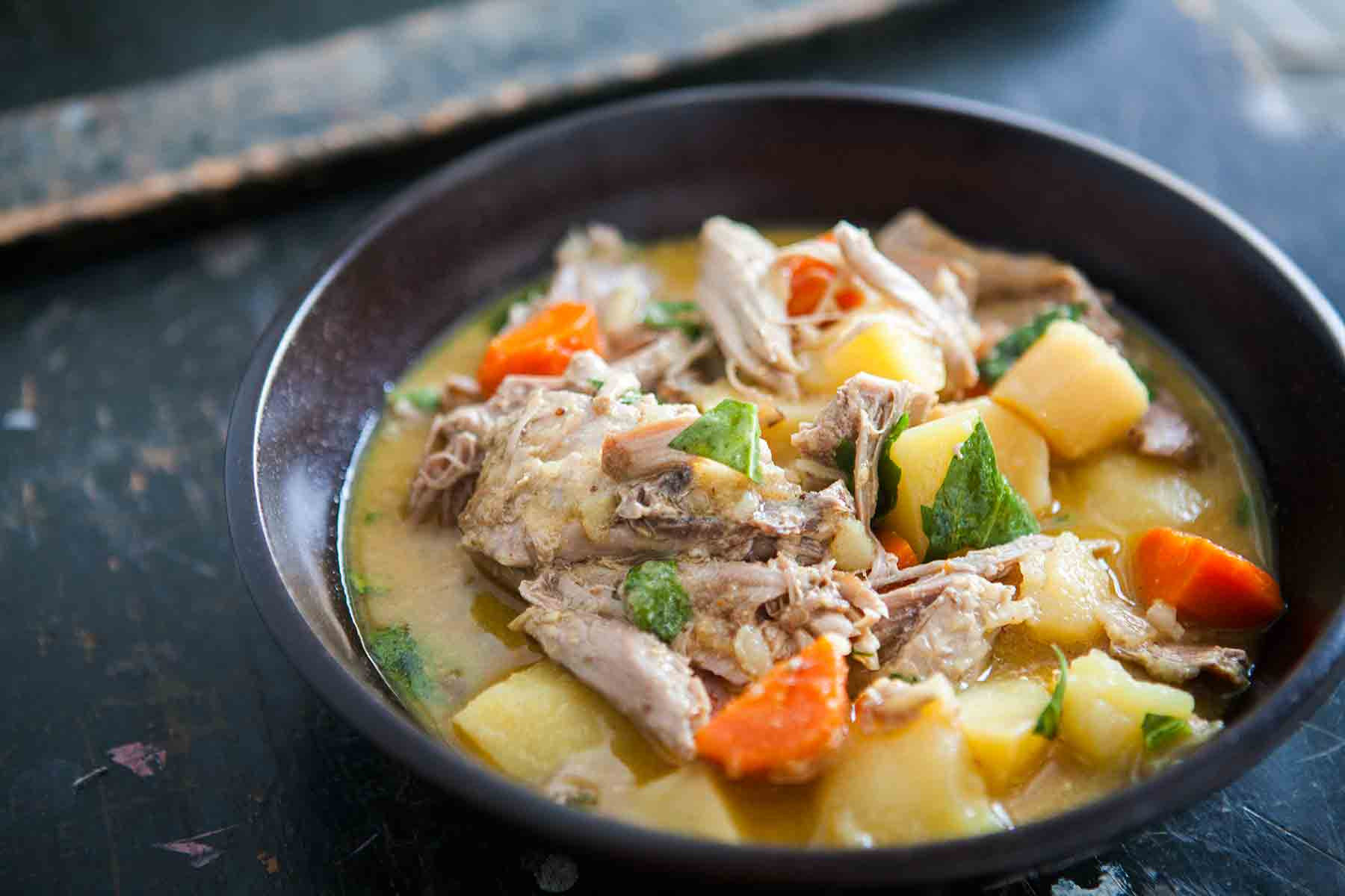 Turkey Stew Recipes Slow Cooker
 Slow Cooker Turkey Stew with Mustard and Root Ve ables