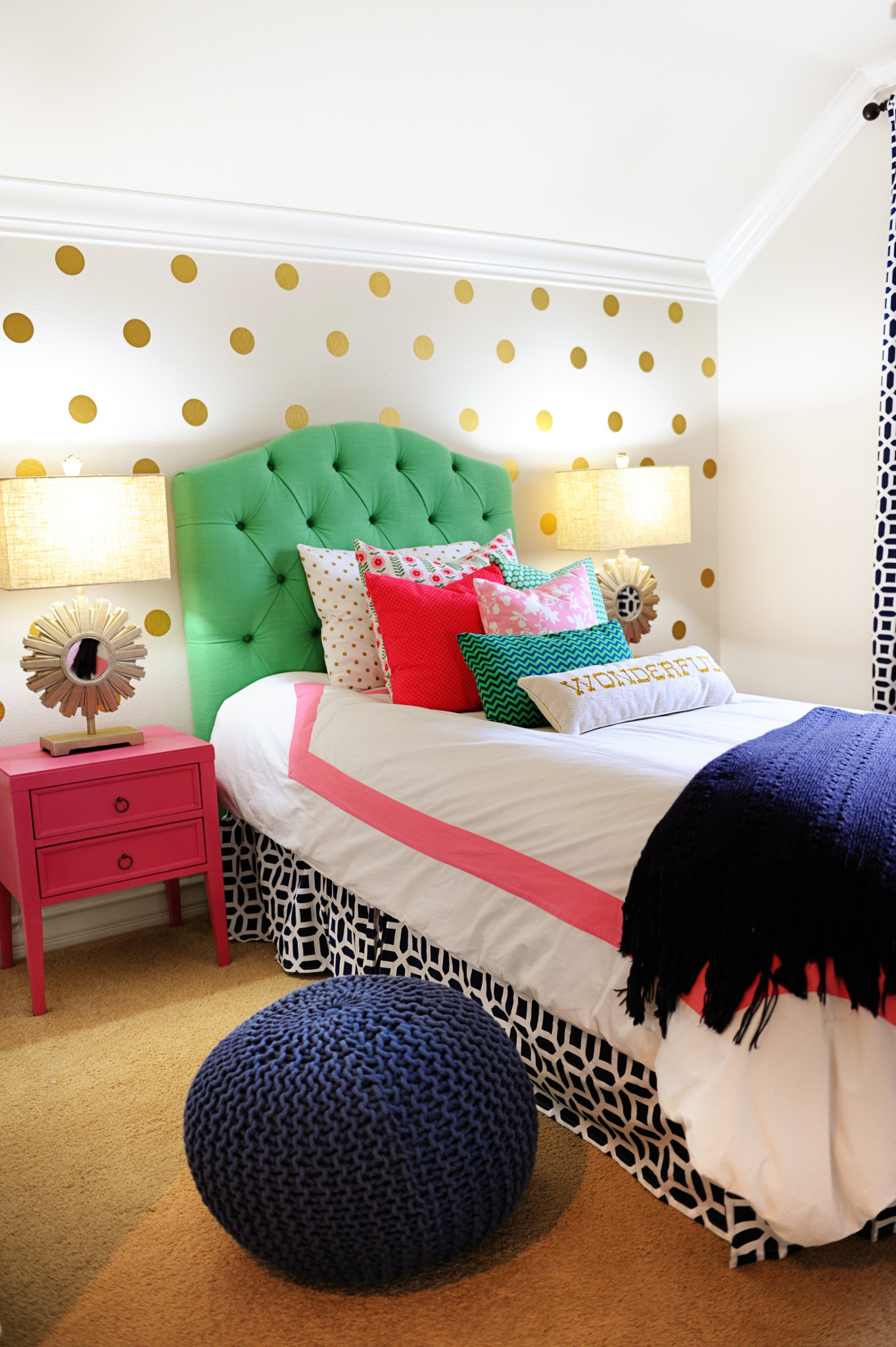 Tween Girl Bedroom
 Tween Girl Bedroom Preppy Design Decor Ideas Pink Navy