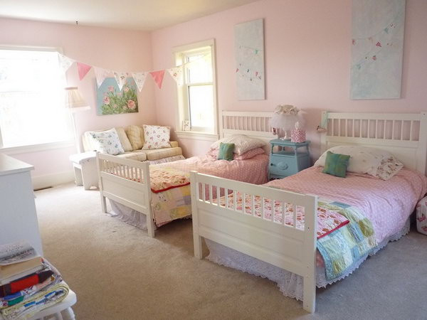 Twin Girl Bedroom Ideas
 40 Cute and InterestingTwin Bedroom Ideas for Girls Hative