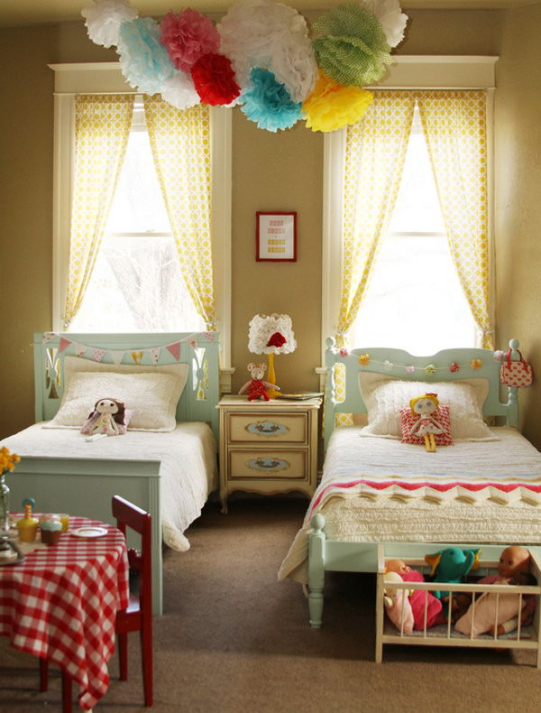 Twin Girl Bedroom Ideas
 40 Cute and InterestingTwin Bedroom Ideas for Girls Hative