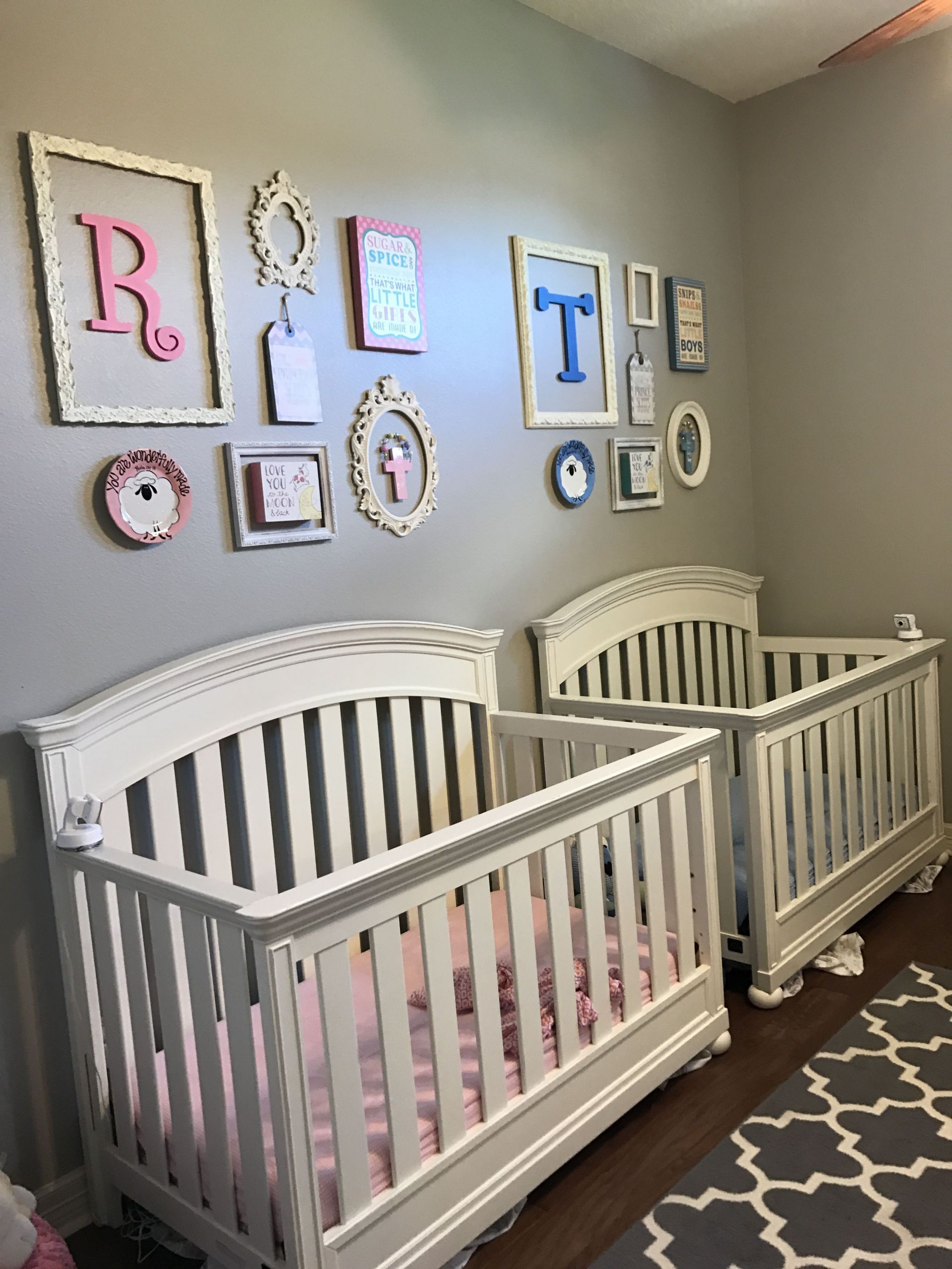 Twins Baby Room Decorating Ideas
 Twin nursery for boy girl twins Vintage nursery rhymes