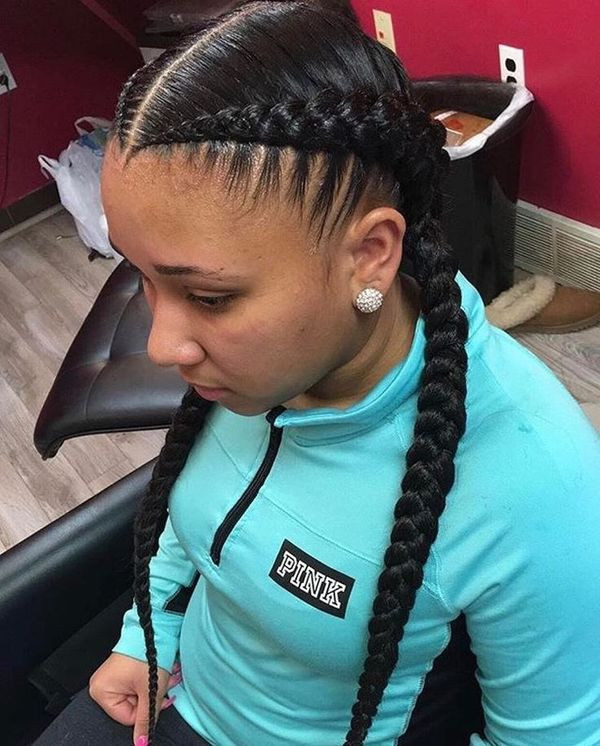 Two French Braids Black Hairstyles
 Two Braids Hairstyles