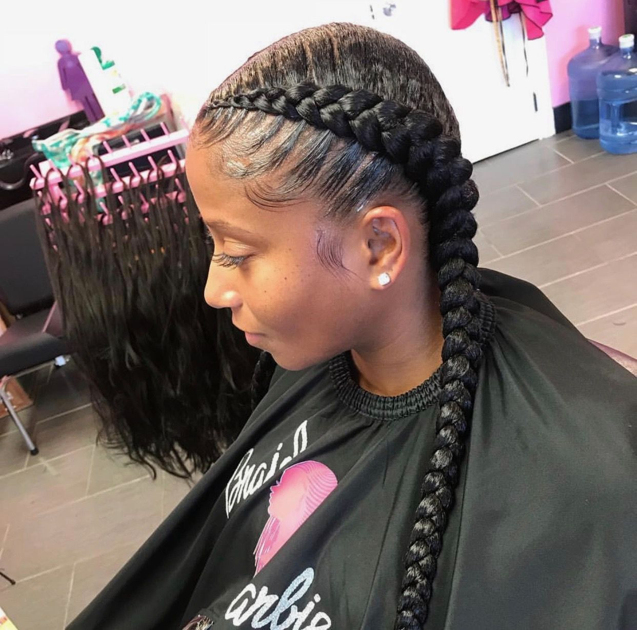 Two French Braids Black Hairstyles
 Follow Tropic M for more ️