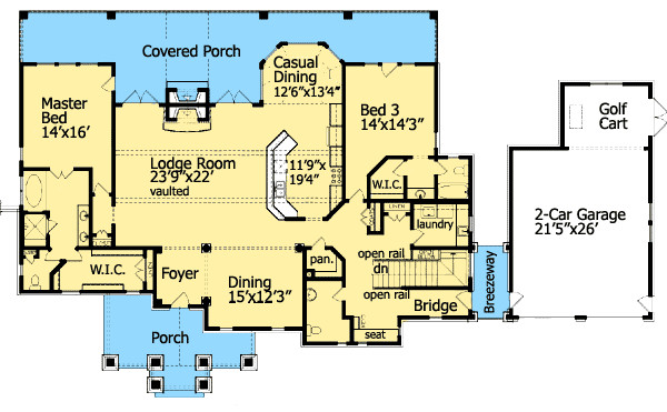 Two Master Bedroom Floor Plan
 Cozy Cottage with Dual Master Suite GE