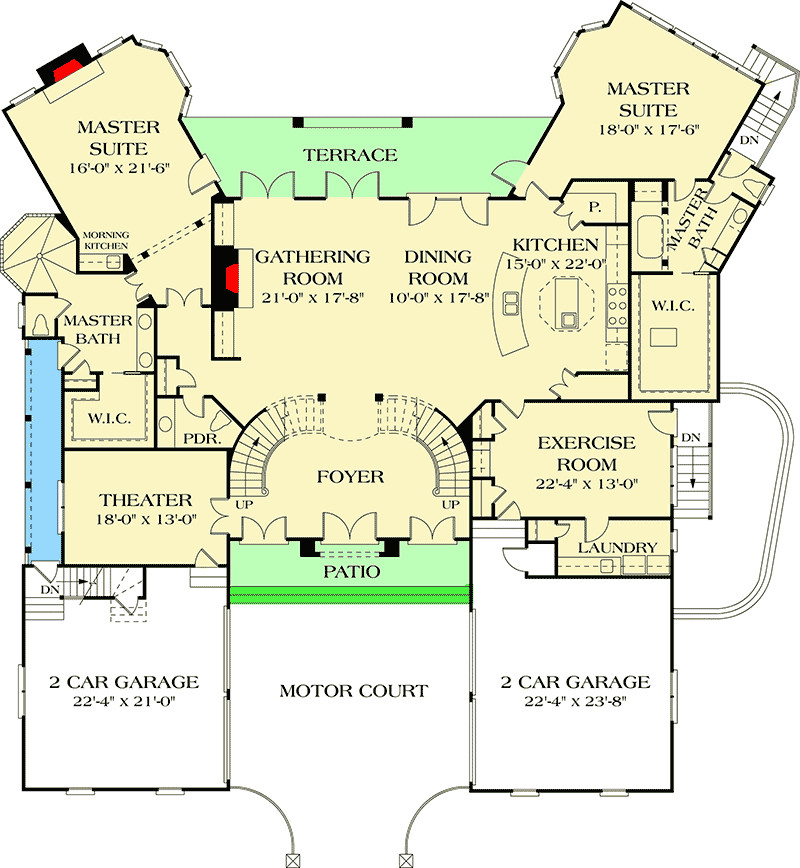 Two Master Bedroom Floor Plan
 Dual Master Suites LV