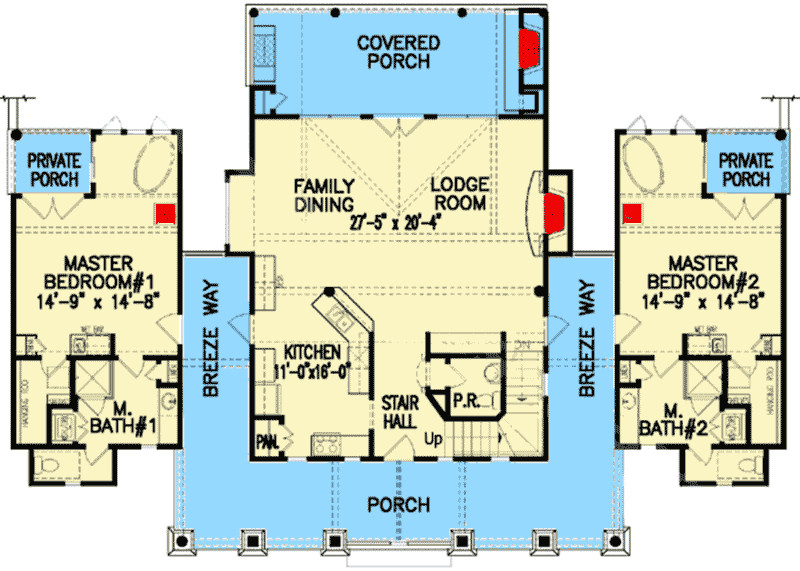 Two Master Bedroom Floor Plan
 Dual Master Bedrooms GE