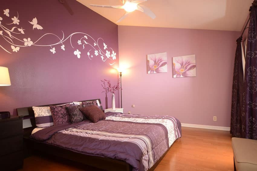 Two Tone Bedroom Walls
 25 Gorgeous Purple Bedroom Ideas Designing Idea