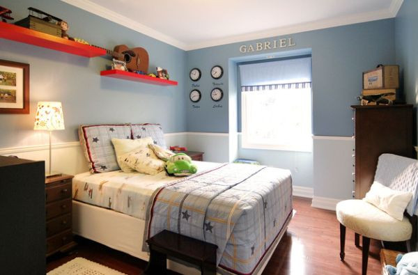 Two Tone Bedroom Walls
 30 Cool And Contemporary Boys Bedroom Ideas In Blue