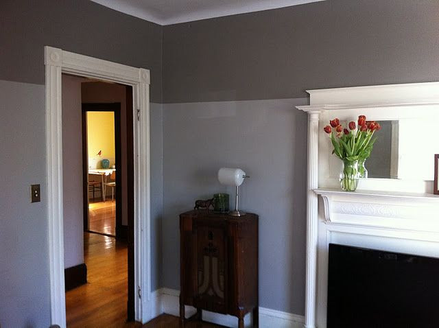 Two Tone Bedroom Walls
 two tone gray walls Painting ideas Pinterest