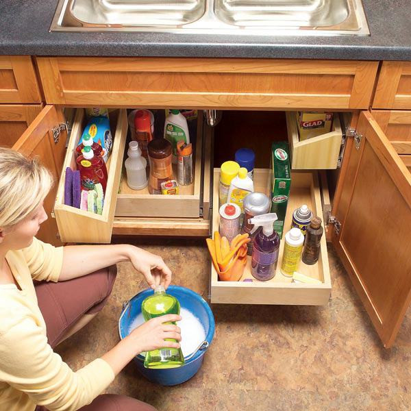 Under Kitchen Sink Storage Ideas
 DIY Storage Ideas How to Build Kitchen Storage Under the Sink