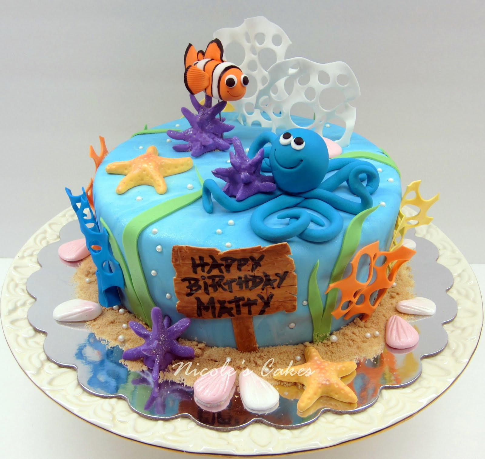 Under The Sea Birthday Cake
 Confections Cakes & Creations Under The Sea Birthday