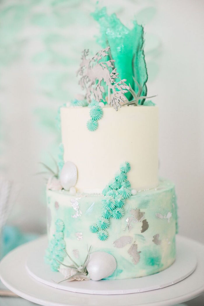 Under The Sea Birthday Cake
 Kara s Party Ideas Majestic Under the Sea Birthday Party