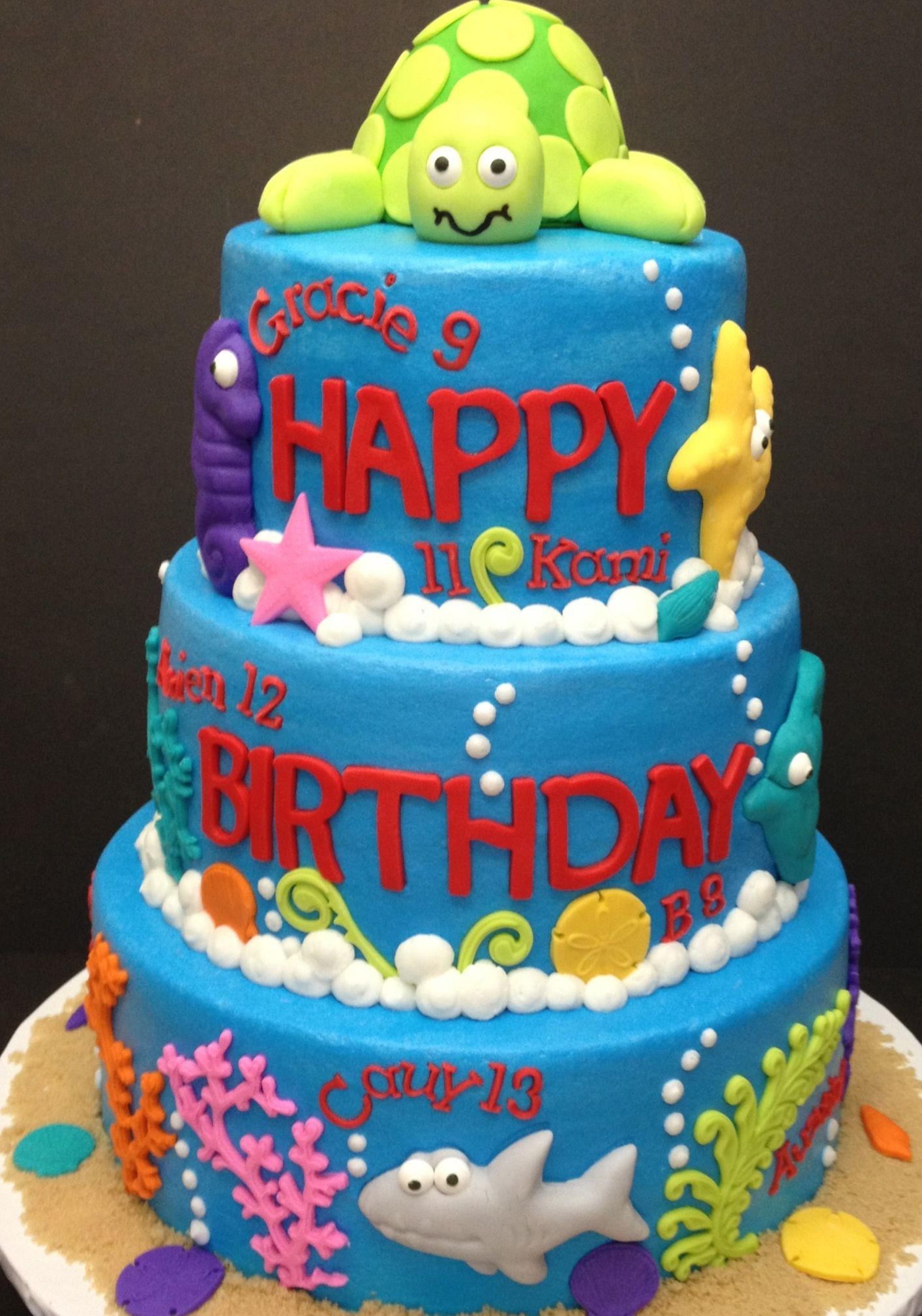 Under The Sea Birthday Cake
 Under the sea birthday cake made by Teresa Lynn Cakes LLC