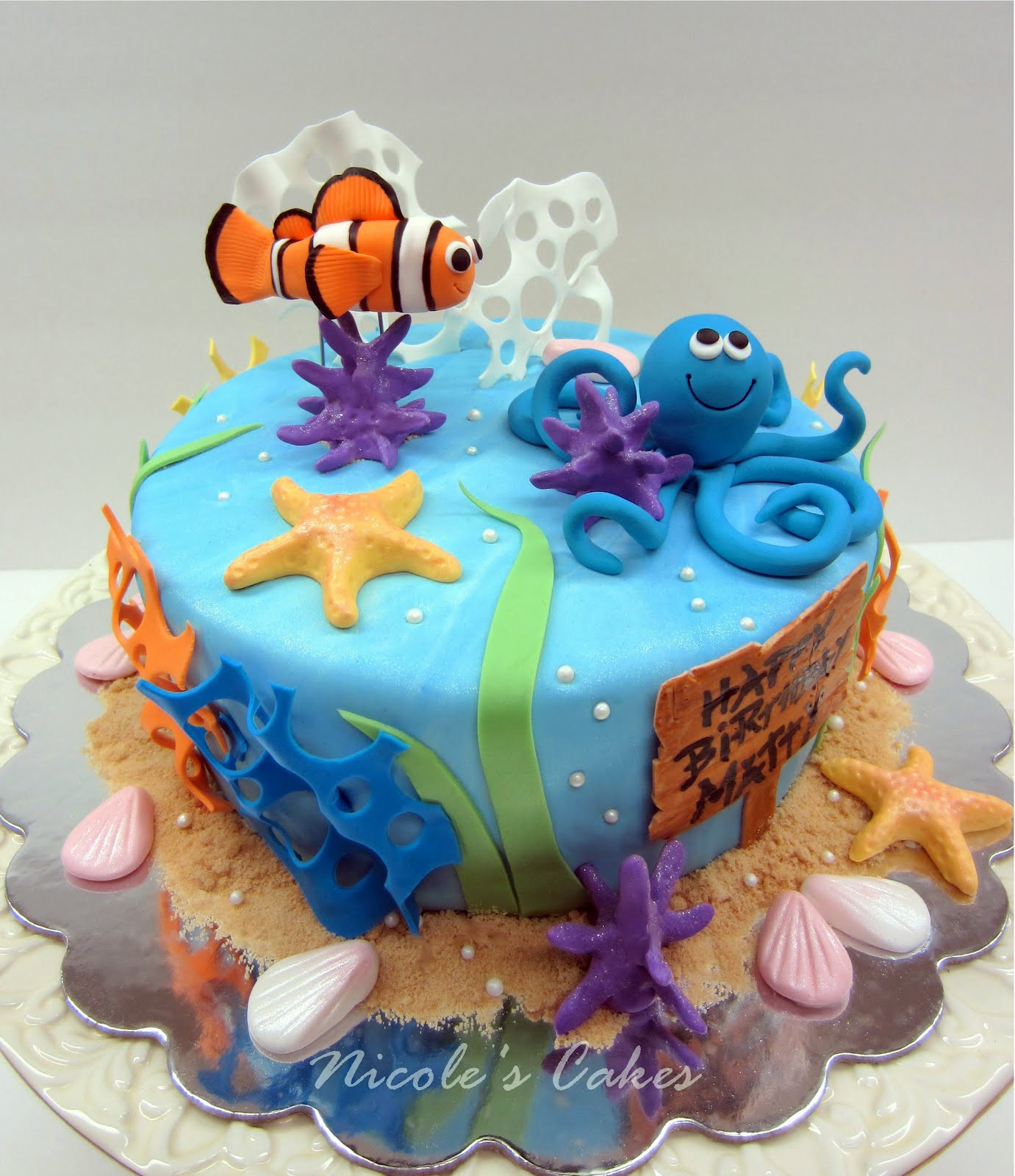 Under The Sea Birthday Cake
 Confections Cakes & Creations Under The Sea Birthday