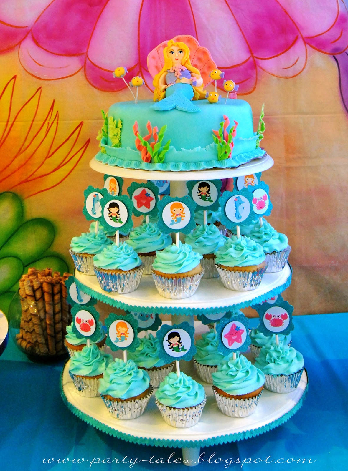 Under The Sea Birthday Cake
 Party Tales Birthday Party Under the Sea Birthday