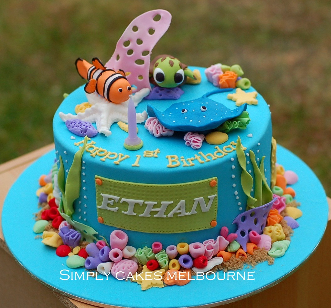 Under The Sea Birthday Cake
 Simply Cakes Melbourne Under the sea cake themed