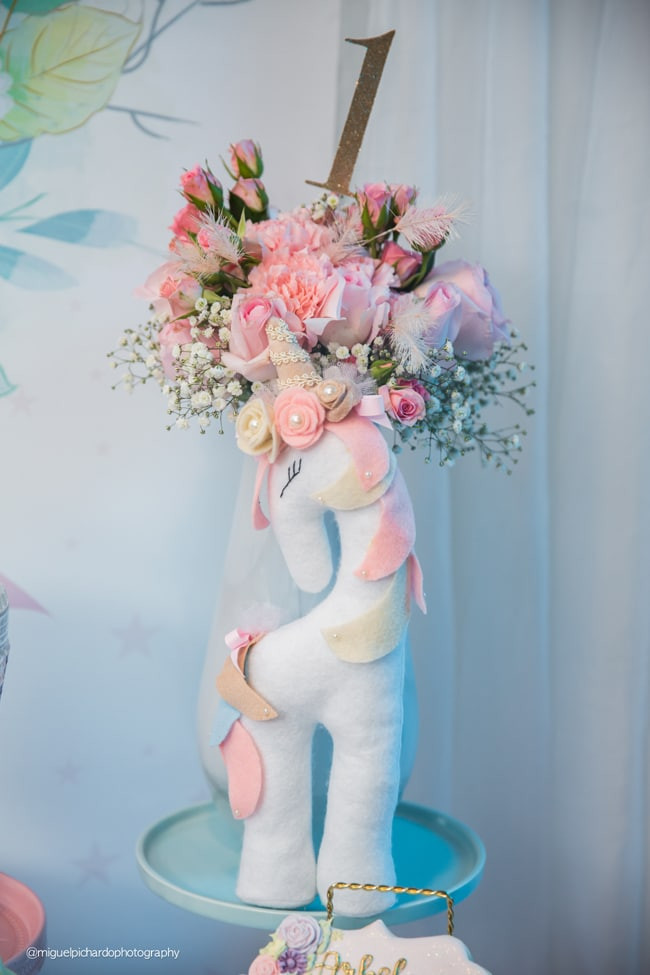 Unicorn 1St Birthday Party Ideas
 Baby Unicorn Themed First Birthday Party Pretty My Party