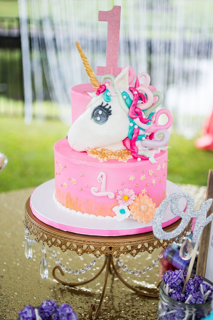 Unicorn 1St Birthday Party Ideas
 Kara s Party Ideas Unicorn 1st Birthday Party