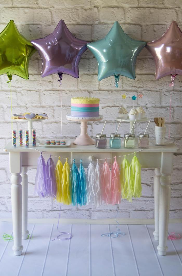 Unicorn And Rainbow Birthday Party Ideas
 Kara s Party Ideas Colorful Unicorn Rainbow Birthday Party