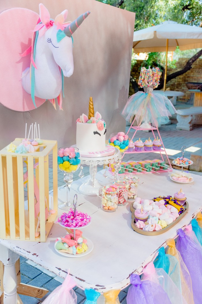 Unicorn And Rainbow Birthday Party Ideas
 Kara s Party Ideas Rainbows and Unicorns Birthday Party