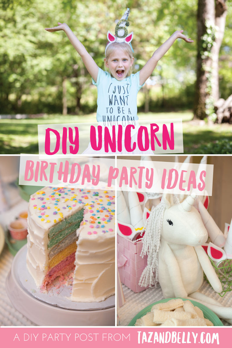 Unicorn Birthday Party Ideas Diy
 DIY Unicorn Party Taz and Belly