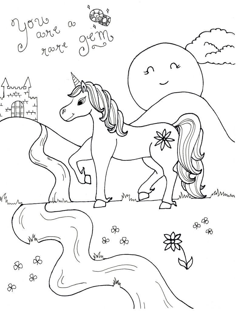 Unicorn Coloring Pages For Girls
 Unicorn Coloring Pages