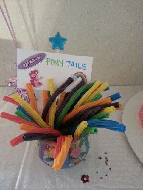 Unicorn Party Food Ideas Pony Tails
 My Little Pony party ideas Maddy Pinterest