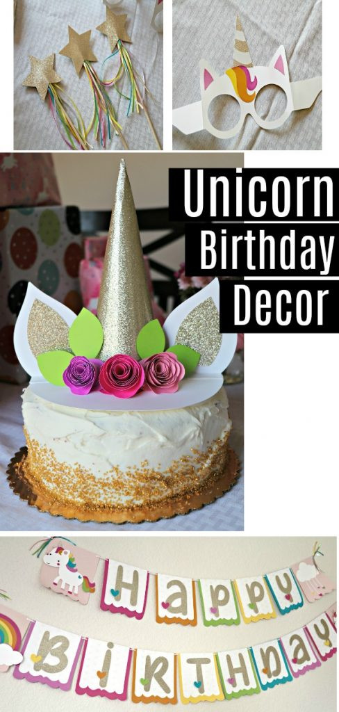 Unicorn Party Ideas Diy
 DIY Unicorn Birthday Party Decorations Banner Cake