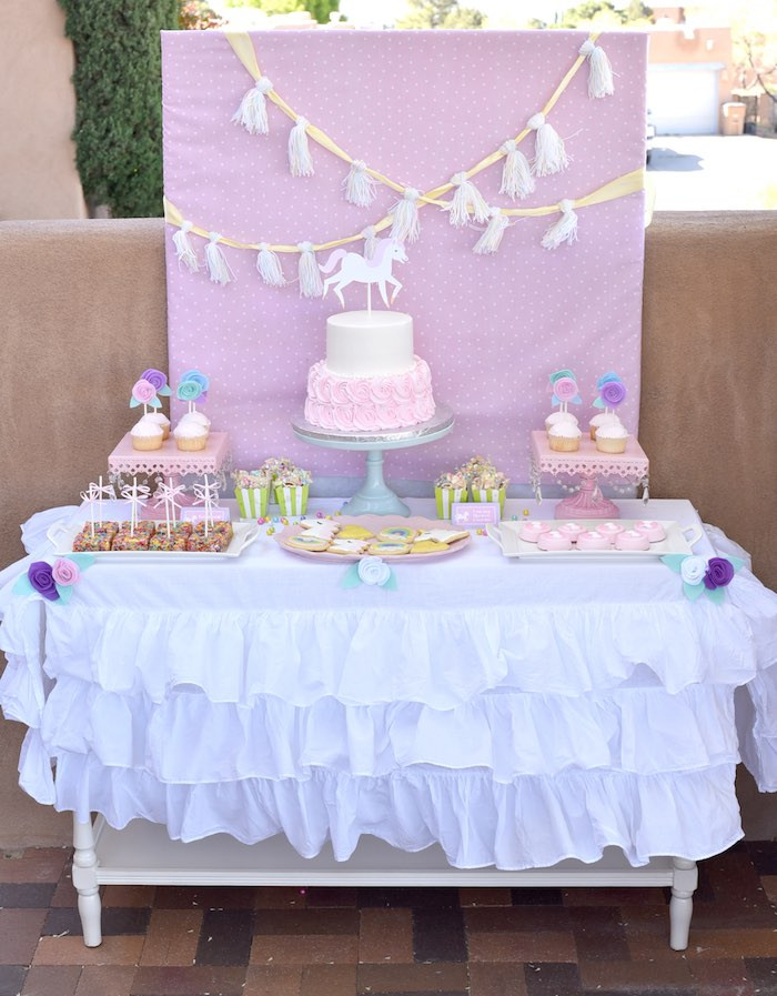 Unicorn Party Table Ideas
 Kara s Party Ideas Pastel Unicorn Themed Birthday Party