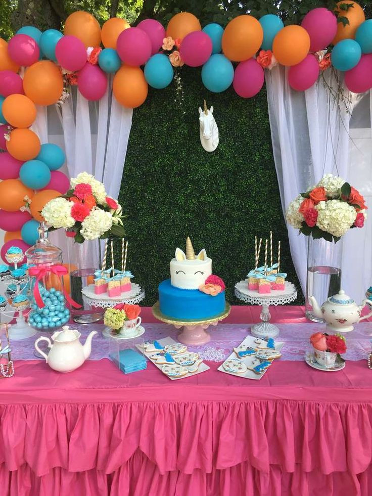 Unicorn Party Table Ideas
 2273 best Dessert tables on Catch My Party images on