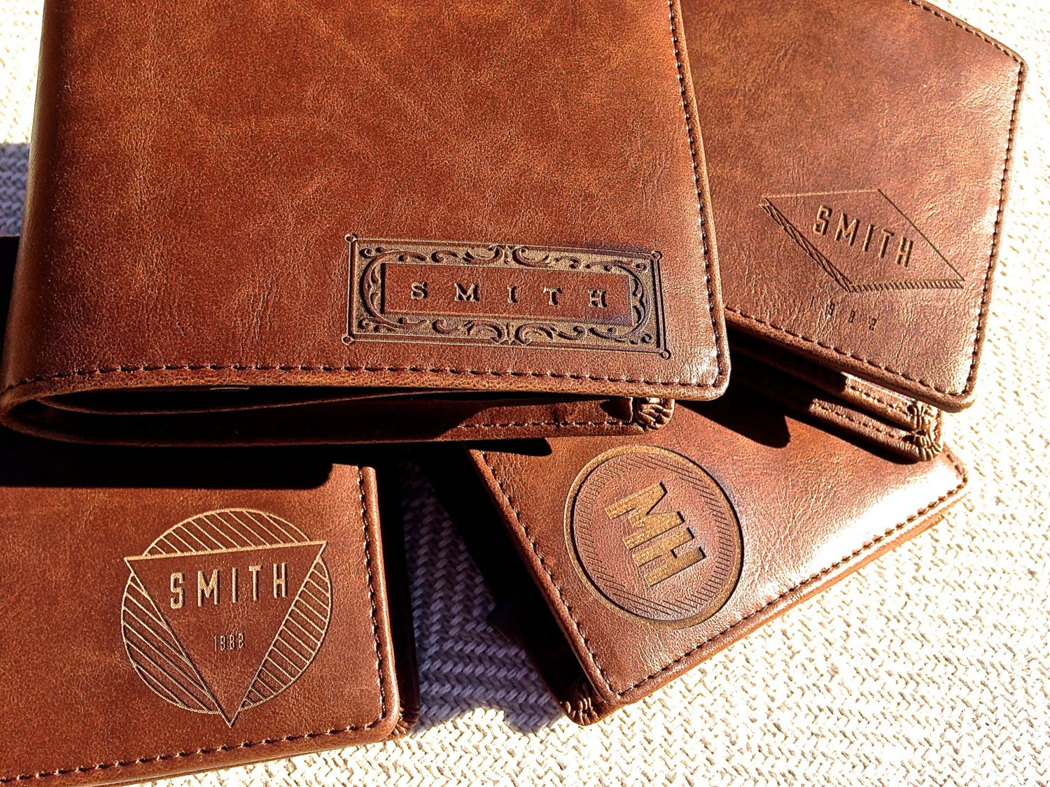 Unique Birthday Gifts For Men
 Genuine Men s Leather Wallet Custom Embossed