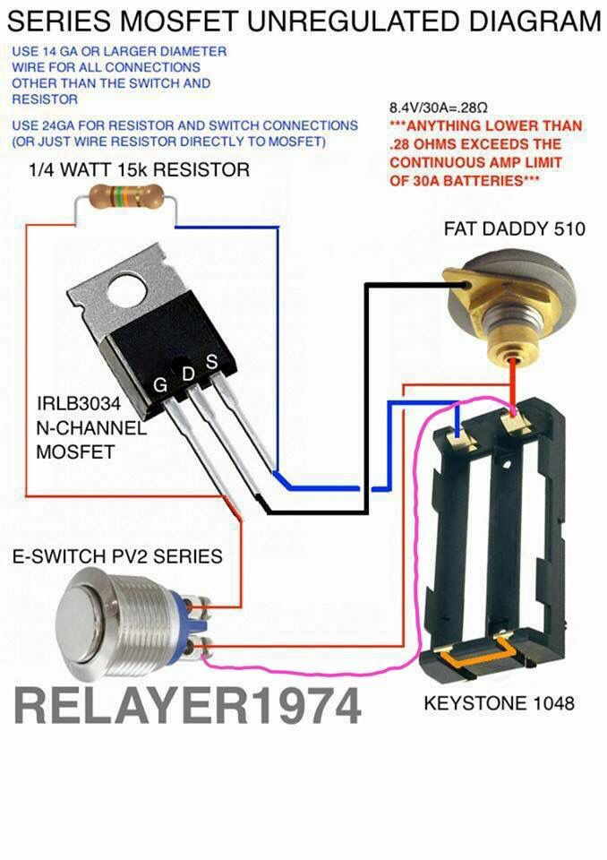 Unregulated Box Mod DIY
 Series mosfet unregulated