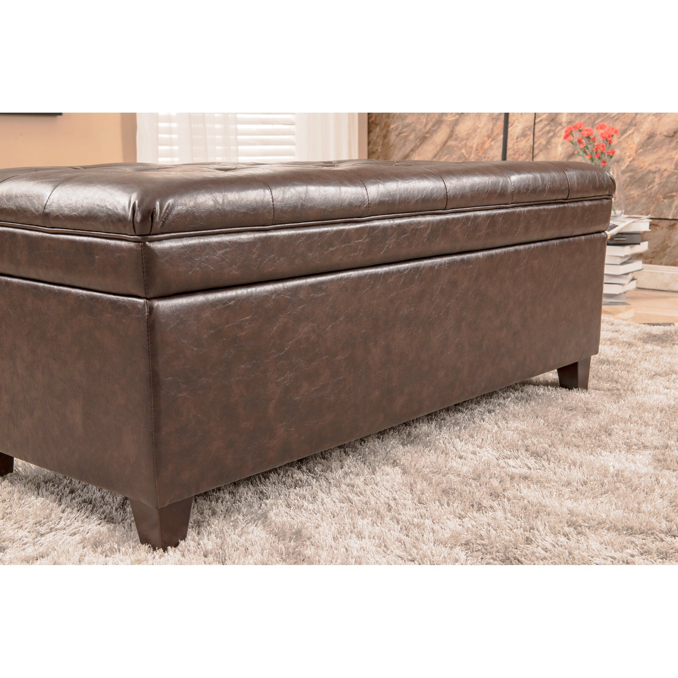 Upholstered Storage Bedroom Bench
 Bellasario Collection Upholstered Storage Bedroom Bench